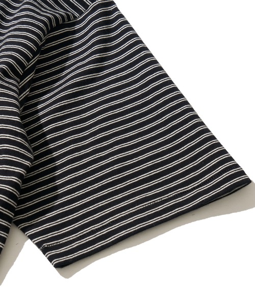 Healthknit(ヘルスニット)の「【Healthknit】Classic Border Jersey Wide Crewneck S/S / クラシック ボーダー ワイドクルーネックTシャツ(Tシャツ/カットソー・メンズ・ブラック/パープル・X-LARGE/LARGE/MEDIUM)」の10枚目の写真