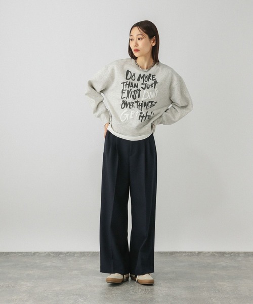 GLOBAL WORK(グローバルワーク)の「お手入れラクラクセットアップ/ワイドパンツ/611216(その他パンツ・レディース・ブラウン/ネイビー/チャコールグレー/ライトベージュ・LARGE/MEDIUM/SMALL)」の19枚目の写真