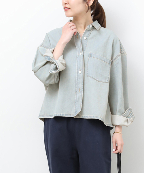 クロップドデニムシャツ（シャツ/ブラウス）｜JOURNAL STANDARD relume