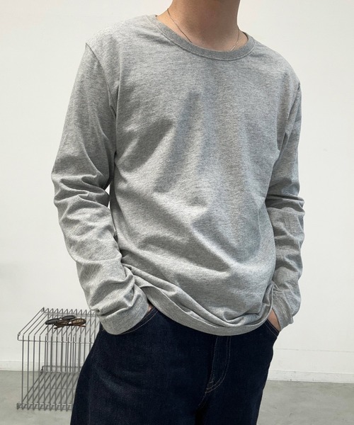AUREN（オーレン）の「【ユニセックス】カラーロングTシャツ　豊富なカラー展開で万能/シンプル（Tシャツ/カットソー・メンズ・レッド/ブラック/ライトブルー/ホワイト/イエロー/グレー・LARGE/SMALL/MEDIUM）」の3枚目の写真