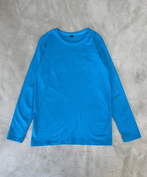 AUREN（オーレン）の「【ユニセックス】カラーロングTシャツ　豊富なカラー展開で万能/シンプル（Tシャツ/カットソー・メンズ・レッド/ブラック/ライトブルー/ホワイト/イエロー/グレー・LARGE/SMALL/MEDIUM）」の22枚目の写真