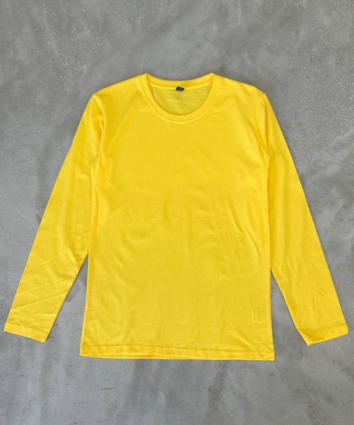 AUREN（オーレン）の「【ユニセックス】カラーロングTシャツ　豊富なカラー展開で万能/シンプル（Tシャツ/カットソー・メンズ・レッド/ブラック/ライトブルー/ホワイト/イエロー/グレー・LARGE/SMALL/MEDIUM）」の20枚目の写真