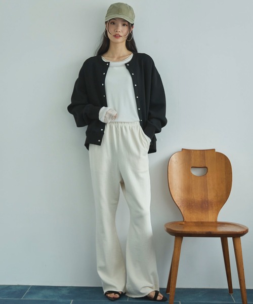 Doux archives（ドゥアルシーヴ）の「ボンディングスナップカーディガン（カーディガン/ボレロ・レディース・ピンク/オフホワイト/ブラック・FREE）」の22枚目の写真