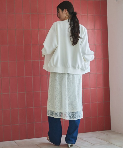 Doux archives（ドゥアルシーヴ）の「ボンディングスナップカーディガン（カーディガン/ボレロ・レディース・ピンク/オフホワイト/ブラック・FREE）」の14枚目の写真