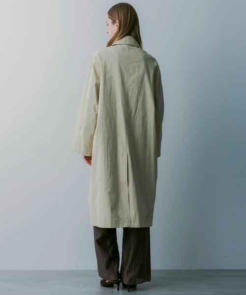 SERENO(セレーノ)の「レイヤードロングコート(トレンチコート・レディース・カーキ/ダークグレー/ライトパープル・ONESIZE)」の6枚目の写真