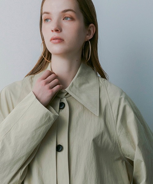 SERENO(セレーノ)の「レイヤードロングコート(トレンチコート・レディース・カーキ/ダークグレー/ライトパープル・ONESIZE)」の8枚目の写真