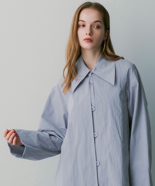 SERENO(セレーノ)の「レイヤードロングコート(トレンチコート・レディース・カーキ/ダークグレー/ライトパープル・ONESIZE)」の16枚目の写真