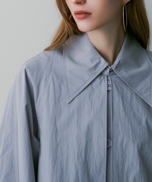 SERENO(セレーノ)の「レイヤードロングコート(トレンチコート・レディース・カーキ/ダークグレー/ライトパープル・ONESIZE)」の19枚目の写真