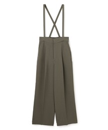 パンツ サスペンダー付き ワイドパンツ」に該当するレディース