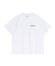 (ビッグサイズ) レタリングポイント半袖Tシャツ (ホワイト)