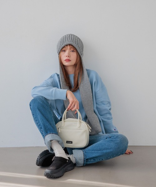 Champion（チャンピオン）の「【Champion(チャンピオン)】別注クルーネックチュニック（スウェット・レディース・ネイビー/ライトグレー・FREE）」の19枚目の写真