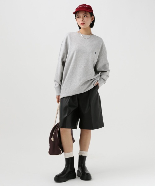 Champion（チャンピオン）の「【Champion(チャンピオン)】別注クルーネックチュニック（スウェット・レディース・ネイビー/ライトグレー・FREE）」の20枚目の写真