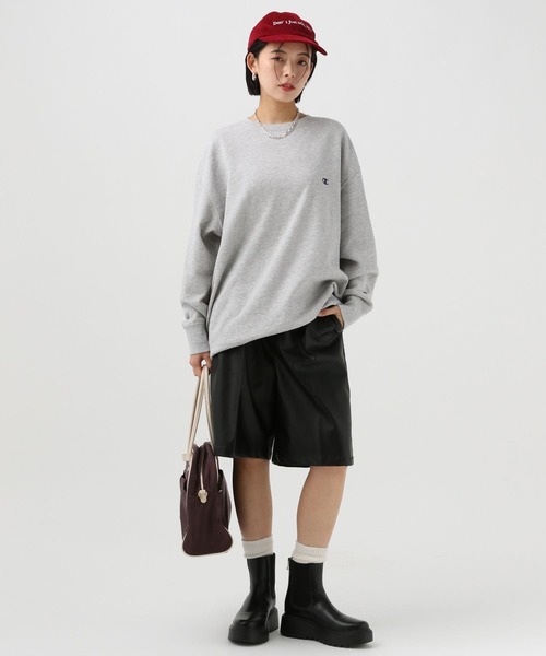 Champion（チャンピオン）の「【Champion(チャンピオン)】別注クルーネックチュニック（スウェット・レディース・ネイビー/ライトグレー・FREE）」の21枚目の写真