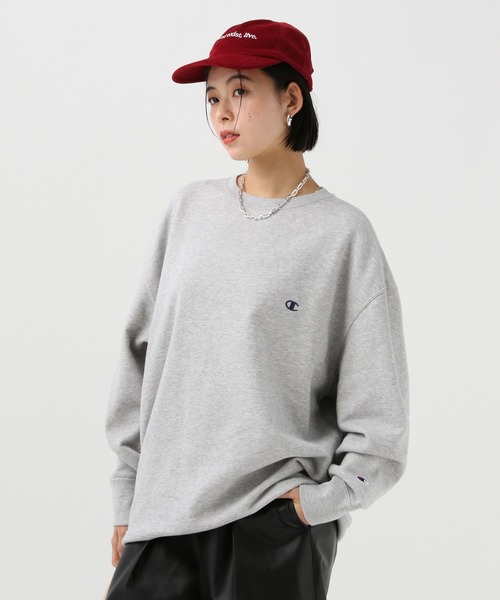 Champion（チャンピオン）の「【Champion(チャンピオン)】別注クルーネックチュニック（スウェット・レディース・ネイビー/ライトグレー・FREE）」の22枚目の写真