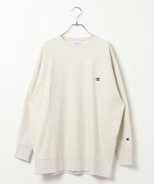 Champion（チャンピオン）の「【Champion(チャンピオン)】別注クルーネックチュニック（スウェット・レディース・ネイビー/ライトグレー・FREE）」の7枚目の写真