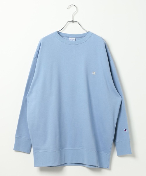 Champion（チャンピオン）の「【Champion(チャンピオン)】別注クルーネックチュニック（スウェット・レディース・ネイビー/ライトグレー・FREE）」の8枚目の写真