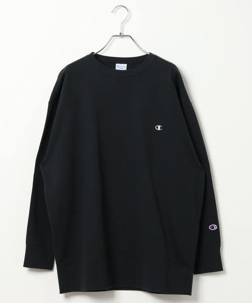 Champion（チャンピオン）の「【Champion(チャンピオン)】別注クルーネックチュニック（スウェット・レディース・ネイビー/ライトグレー・FREE）」の9枚目の写真