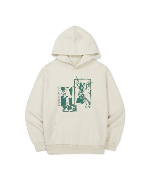 BORN CHAMPS（ボーンチャンプス）の「CHMPS トロフィーピグメントフードパーカー B23FT13CR（パーカー・レディース・クリーム・FREE）」の2枚目の写真