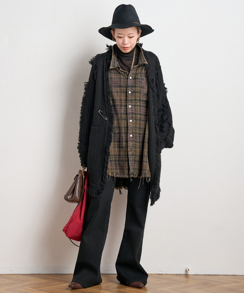 R13（アールサーティーン）の「*【R13/アールサーティーン】FRINGE CARDIGAN（カーディガン/ボレロ・レディース・ブラック・FREE）」の4枚目の写真