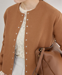 プロフ確認YU♡RI ★SALE★【極美品】イエナ ジャケットカーディガン お気に入り選挙3位！】フェザーヤーンビジュー刺繍ジャケット