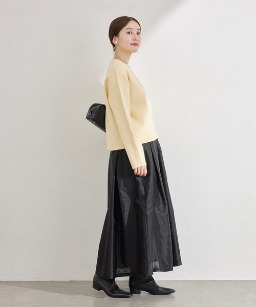 IENA（イエナ）の「《追加2》ダブルフェイススナップカーディガン（カーディガン/ボレロ・レディース・ブラック/キャメル/イエロー・FREE）」の12枚目の写真