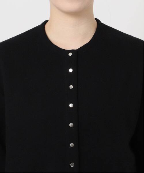 IENA（イエナ）の「《追加2》ダブルフェイススナップカーディガン（カーディガン/ボレロ・レディース・ブラック/キャメル/イエロー・FREE）」の16枚目の写真