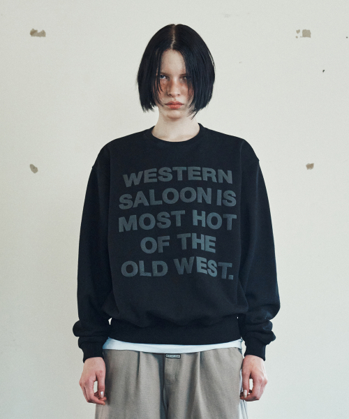 THEVINYLHOUSE（ザバイニルハウス）の「OLD WEST TYPO SWEATSHIRT BLACK（スウェット・メンズ・その他・M/L/S）」の4枚目の写真