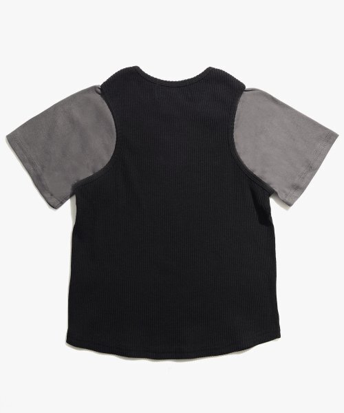 PIECEMAKER（ピースメーカー）の「TS KNIT SLEEVELESS LAYERED TEE (BLACK)（Tシャツ/カットソー・レディース・その他・FREE）」の3枚目の写真