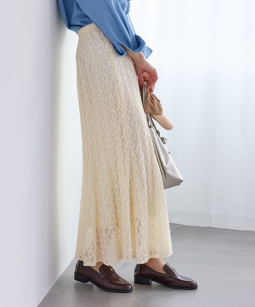 ROPE' PICNIC(ロペピクニック)の「レースマーメイドスカート(スカート・レディース・ブラック/ベージュ系その他4/キナリ・FREE)」の2枚目の写真