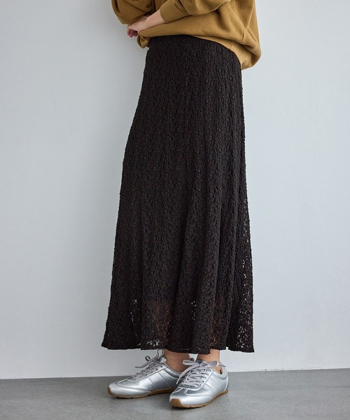 ROPE' PICNIC(ロペピクニック)の「レースマーメイドスカート(スカート・レディース・ブラック/ベージュ系その他4/キナリ・FREE)」の7枚目の写真