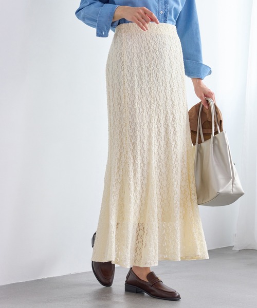 ROPE' PICNIC(ロペピクニック)の「レースマーメイドスカート(スカート・レディース・ブラック/ベージュ系その他4/キナリ・FREE)」の11枚目の写真