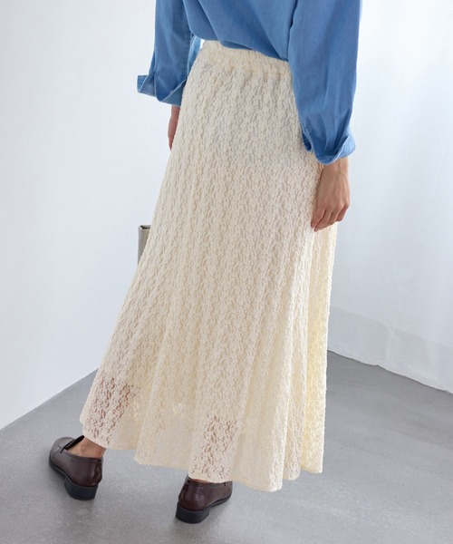 ROPE' PICNIC(ロペピクニック)の「レースマーメイドスカート(スカート・レディース・ブラック/ベージュ系その他4/キナリ・FREE)」の13枚目の写真