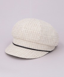 CA4LA♥チュール付きツイードキャスケット♥パール無し CA4LA♥チュール付きツイードキャスケット♥パール無し