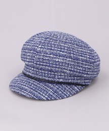 CA4LA♥チュール付きツイードキャスケット♥パール無し CA4LA♥チュール付きツイードキャスケット♥パール無し