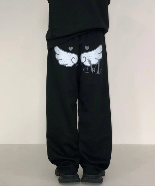MUCENT(ムセント)の「【日本未発売/WEB限定】MUCENT(ムセント)/ワイド ルーズ レオパード ドット エンジェル スウェットパンツ/SAR LEOPARD SYLPH DOT ANGEL SWEAT PANTS(スウェットパンツ・レディース・ブラック/グレー/レオパード・FREE)」の2枚目の写真