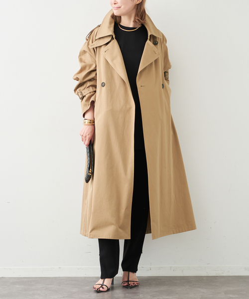 Deuxieme Classe（ドゥーズィエムクラス）の「*トリアセジョーゼット スリムジップパンツ（スラックス・レディース・ブラック・38/36/34）」の2枚目の写真