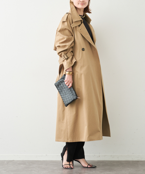 Deuxieme Classe（ドゥーズィエムクラス）の「*トリアセジョーゼット スリムジップパンツ（スラックス・レディース・ブラック・38/36/34）」の3枚目の写真