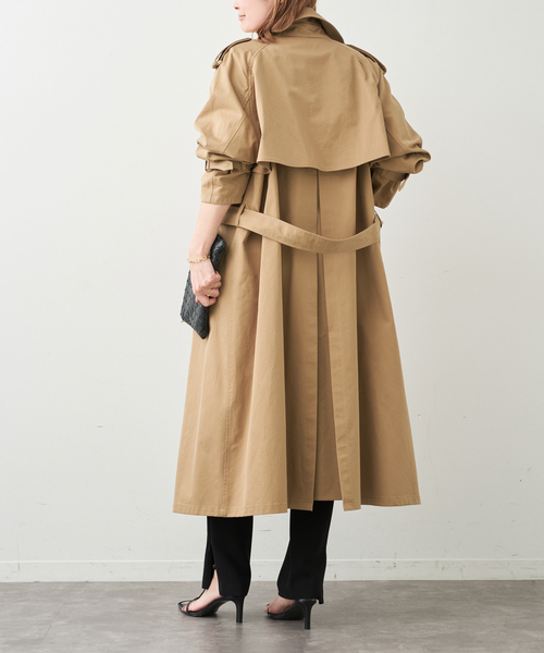 Deuxieme Classe（ドゥーズィエムクラス）の「*トリアセジョーゼット スリムジップパンツ（スラックス・レディース・ブラック・38/36/34）」の4枚目の写真