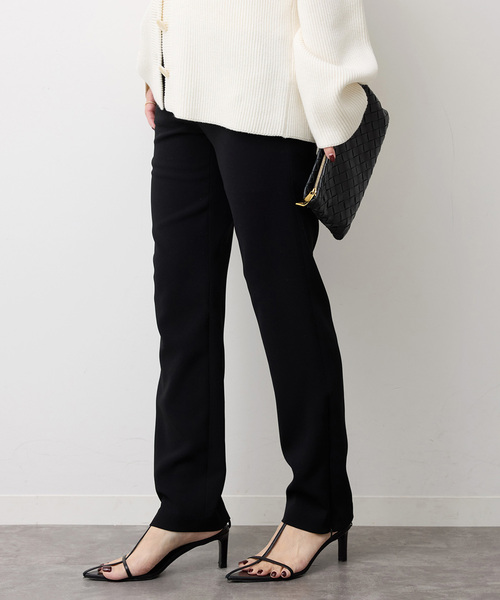 Deuxieme Classe（ドゥーズィエムクラス）の「*トリアセジョーゼット スリムジップパンツ（スラックス・レディース・ブラック・38/36/34）」の5枚目の写真