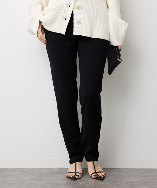 Deuxieme Classe（ドゥーズィエムクラス）の「*トリアセジョーゼット スリムジップパンツ（スラックス・レディース・ブラック・38/36/34）」の6枚目の写真