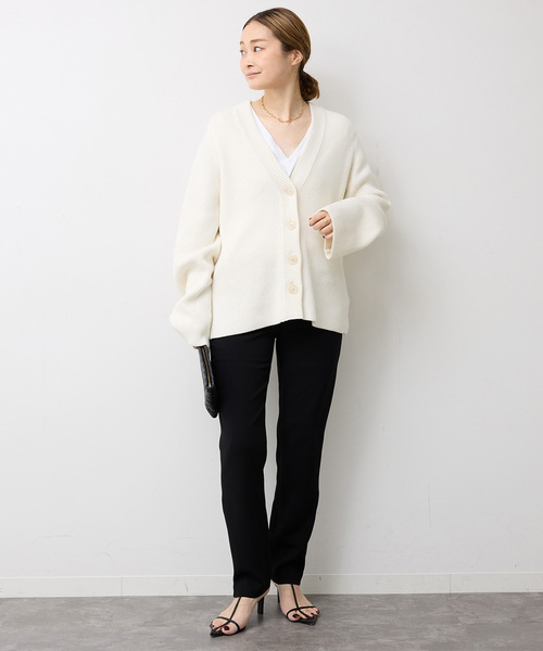 Deuxieme Classe（ドゥーズィエムクラス）の「*トリアセジョーゼット スリムジップパンツ（スラックス・レディース・ブラック・38/36/34）」の7枚目の写真