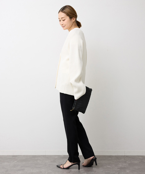 Deuxieme Classe（ドゥーズィエムクラス）の「*トリアセジョーゼット スリムジップパンツ（スラックス・レディース・ブラック・38/36/34）」の8枚目の写真