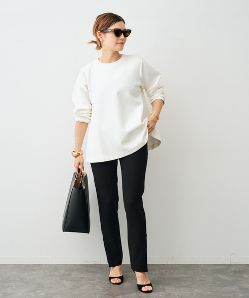 Deuxieme Classe（ドゥーズィエムクラス）の「*トリアセジョーゼット スリムジップパンツ（スラックス・レディース・ブラック・38/36/34）」の11枚目の写真