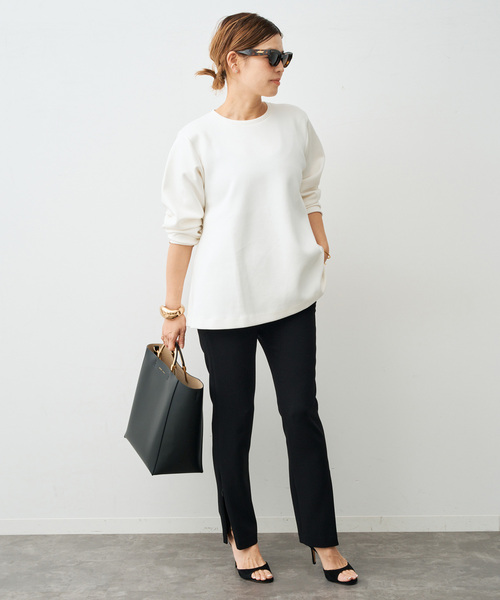 Deuxieme Classe（ドゥーズィエムクラス）の「*トリアセジョーゼット スリムジップパンツ（スラックス・レディース・ブラック・38/36/34）」の12枚目の写真