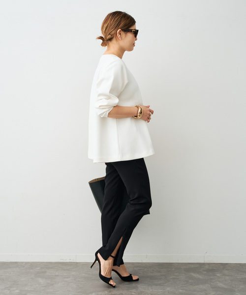 Deuxieme Classe（ドゥーズィエムクラス）の「*トリアセジョーゼット スリムジップパンツ（スラックス・レディース・ブラック・38/36/34）」の13枚目の写真