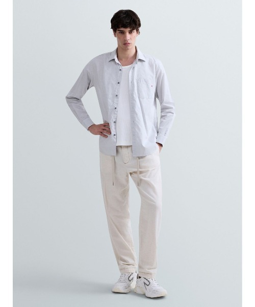 REPLAY（リプレイ）の「コットンドビーシャツ（シャツ/ブラウス・メンズ・ライトグレー・X-LARGE/LARGE/MEDIUM/SMALL）」の2枚目の写真