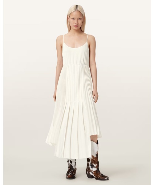 ALLSAINTS(オールセインツ)の「LUCILLE 2-IN-1 DRESS | LUCILLE 2-IN-1 ドレス・ワンピース(ワンピース・レディース・ホワイト・M/L/S/XS)」の4枚目の写真