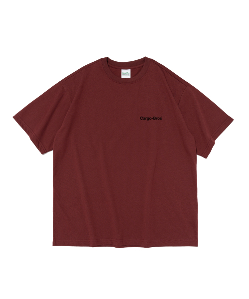 CARGOBROS(カーゴブロス)の「(ビッグサイズ) レタリングポイント半袖Tシャツ (ワイン)(Tシャツ/カットソー・メンズ・その他・FREE)」の1枚目の写真