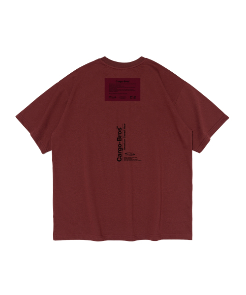 CARGOBROS(カーゴブロス)の「(ビッグサイズ) レタリングポイント半袖Tシャツ (ワイン)(Tシャツ/カットソー・メンズ・その他・FREE)」の2枚目の写真