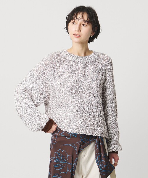 UNITED ARROWS（ユナイテッドアローズ）の「カラーミックス クルーネックニット（ニット/セーター・レディース・ターコイズブルー系/ブラウン系/その他1・FREE）」の4枚目の写真